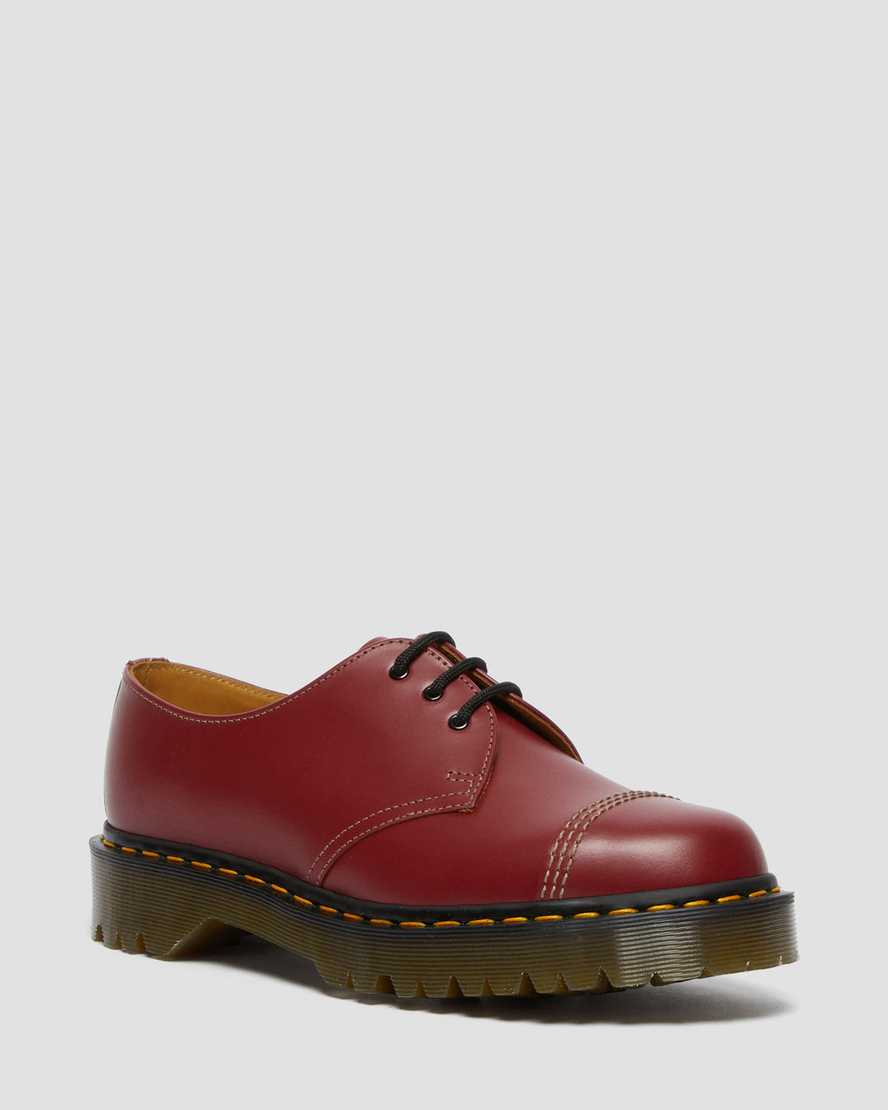 Dr. Martens 1461 Bex Toe Cap Vintage Erkek Oxford Ayakkabı - Ayakkabı Bordo |NMJFX1268|